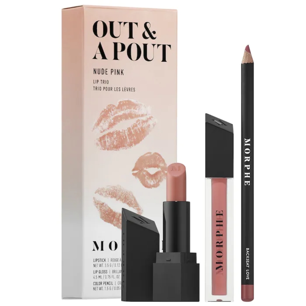 Morphe Out & a Pout lip trio - nude pinks